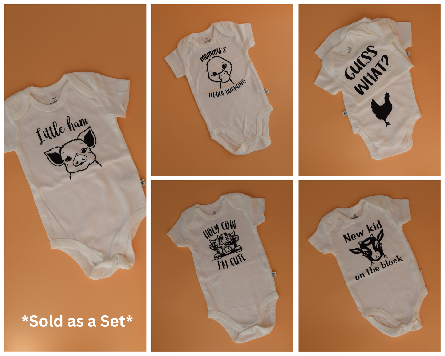 Farm Animal Baby Onesies